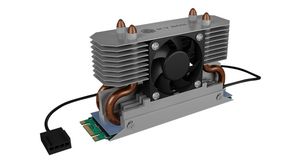 Chladič s rozvodem a ventilátorem pro disk M.2 SSD, DC, 52x75x24mm, 12V, 4.87m?/h