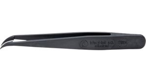 Tweezers ESD / Full Plastic PVDF Angled / Pointed / Curved 115mm