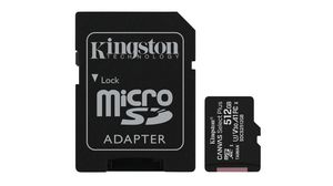 Paměťová karta, microSD, 512GB, 100MB/s, 85MB/s, Černý