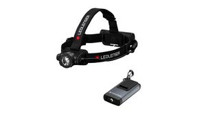 Headlamp with K4R Keyring Torch, LED, Rechargeable, 1000lm, 250m, IP67, Black