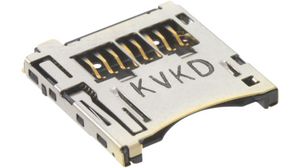 Minnekortkontakt, Trykk / trykk, MicroSD, Poler - 8