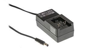 Industrial Plug-In Power Supply with Interchangeable Adapter GE40 264VAC 1A 39.6W 2.1 x 5.5 mm Barrel Plug
