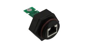 Circular Ethernet Connector, Socket, Straight, Unshielded, Ports - 1