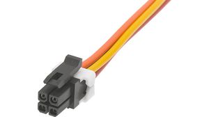 Kabelová sestava, Zásuvka Micro-Fit 3.0 - Zásuvka Micro-Fit 3.0, 4 Obvody, 150mm, Vícebarevný