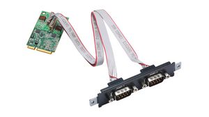 Interface Card with Isolation Protection, RS422 / RS485, DB9 Male, mPCIe