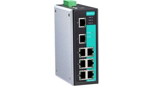Ethernet-switch, RJ45-porter 8, 100Mbps, Layer 2-administrert