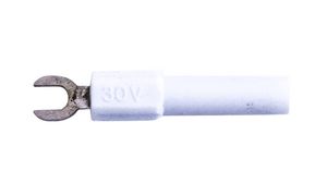 Spade Connector, Spade Connector / Banana Plug, 4 mm, White