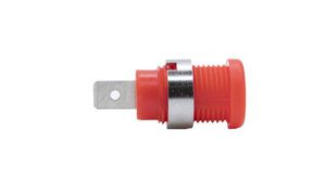 Banana Connector, Socket, Red, 35A, 1kV, Nickel, Pack of 10 pieces