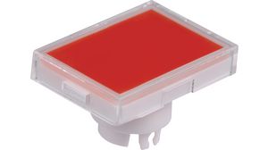 Switch Cap Rectangular Clear / Red Polycarbonate NKK YB Series Pushbutton Switches
