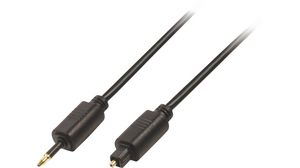Audio Cable, Digital, TosLink Plug - 3.5 mm Optical Jack Plug, 2m