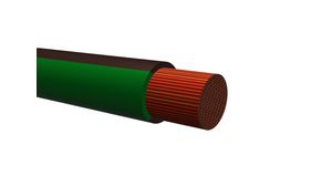 Fåtrådig ledare PVC 2.5mm² Naken koppar Brown / Green R2G4 100m