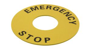 Etiquette de marquage 60mm Emergency Stop Rond Jaune Interrupteurs d'arrêt d'urgence série A22NE-PD/A22NE-P/A22E