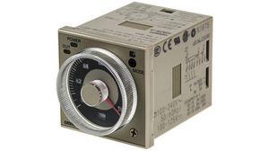 H3CR Series DIN Rail, Panel Mount Timer Relay, 100 ... 125 V dc, 100 ... 240V ac, 2-Contact, 0.05 s
