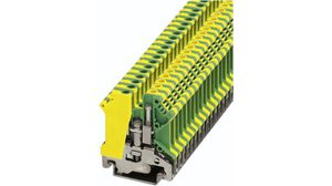 Terminal Block, Screw, 2 Poles, , 0.2 ... 6mm², Green / Yellow