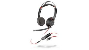 Headset, Blackwire 5200, Stereo, On-Ear, 20kHz, Stereo Jack Plug 3.5 mm / USB, Black / Orange
