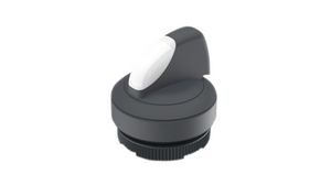 Selector Switch with Grey Frontring 1 Position L 90° Latching Function Short Lever Black IP65 RAFIX 22 FS+