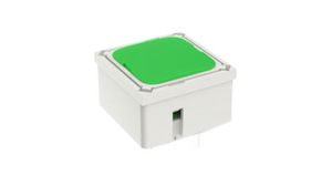 Tactile Switch with Green Lamp, 1NO, 2.9N, Green, Through Hole, RF 15