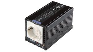 DC/AC-Wechselrichter 10 ... 15V 300W Steckdose Typ F (CEE 7/3) mit Schutzkontakt / USB A-Buchse Sinuswelle