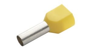 Twin Entry Ferrule 6mm² Yellow 26mm Pack of 100 pieces