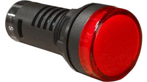 Self Test LED Indicator, Screw, Fixed, Red, AC / DC, 24V