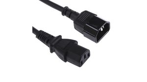 IEC Device Cable IEC 60320 C13 - IEC 60320 C14 1m Black