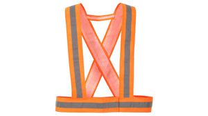 High Visibility Vest, One Size, Polyester, Fluorescent Orange