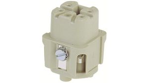 Heavy Duty Connector Insert, Socket, 3A, Screw Terminal, Positions - 5