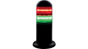 LED-es jelzőtorony Vörös / Zöld 193mm 150mA 24V IP66 Huzalos csatlakozás