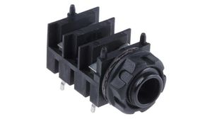 Audio Connector, Socket, Stereo, Right Angle, 6.35 mm