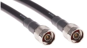 RF Cable Assembly, N Male Straight - N Male Straight, 3m, Black