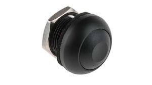 Pushbutton Switch Momentary Function 1NO, 14mm Panel Mount Black