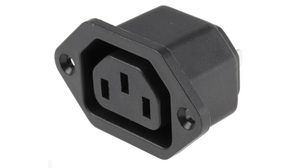 IEC Appliance Outlet, C13, Socket, 10A, Screw Mounting
