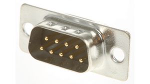 D-Sub Connector, Plug, DE-9, Soldering, Pack of 5 pieces