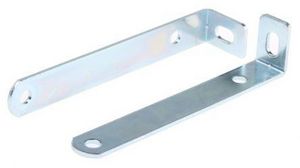 Angled Mounting Bracket Steel Silver Pack of 10 pieces