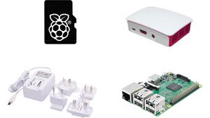 Raspberry Pi 3 modell B med PiOS, PSU, chassi