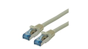 Kabel połączeniowy, Wtyczka RJ45 - Wtyczka RJ45, Cat 6a, S/FTP, 10m, Szary