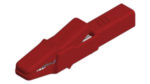 Safety crocodile clip, Red, 300V, 25A