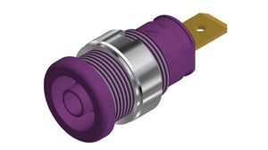 Safety socket, Violet, Gold-Plated, 1kV, 32A