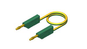 Test Lead Polyamide 32A Gold-Plated Brass 2m Green / Yellow