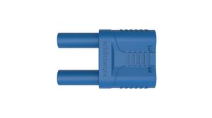 Safety Short Circuit Plug, Shrouded, Polyamide 6.6, 4mm, Nickel-Plated, 1kV, 32A, Blue