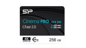 Memory Card, CFast, 256GB, 530MB/s, 450MB/s, Black