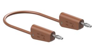 Test Lead, Zinc Copper / Nickel-Plated, 500mm, 60V, 19A, 1mm², PVC, Brown