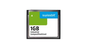 Industrial Memory Card, CompactFlash (CF), 1GB, 64MB/s, 29MB/s, Grey