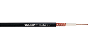 Coaxial Cable RG-59 B/U PVC 6.1mm 75Ohm Copper Black 100m