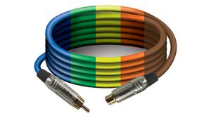Audio Cable, Mono, RCA Plug - RCA Socket, 1m