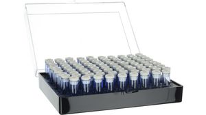 Storage Box with Eighty-Nine Tubes SMD-BOX 140.5x180.5x50mm Black / Transparent Polystyrene