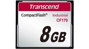 Memory Card, CompactFlash (CF), 8GB, 87MB/s, 68MB/s, Black