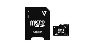 Memory Card, microSD, 4GB, 10MB/s, 4MB/s, Black