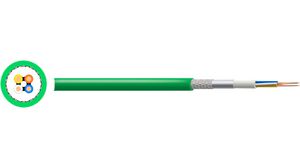 Field Bus Cable Profinet Type A LSZH 2x2x0.34mm² Green 100m