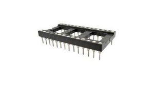 2.54mm Pitch Vertical 16 Way, Through Hole Turned Pin IC Dip Socket, 3A
